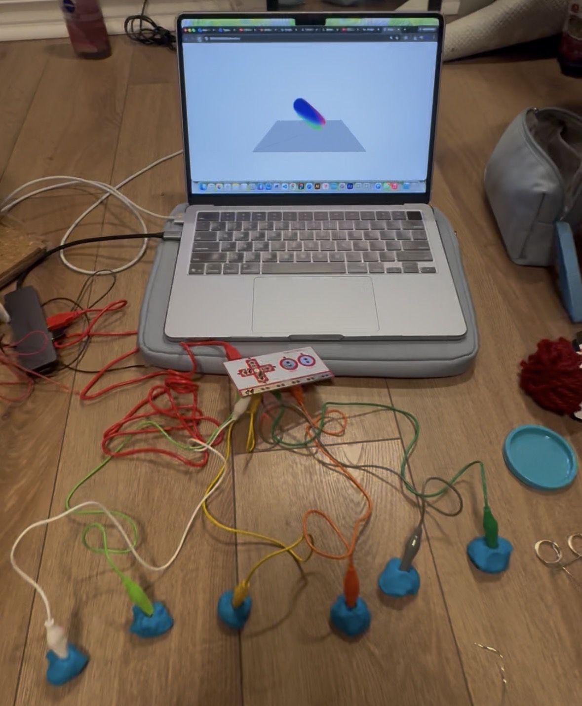 This is the playdough set up.
